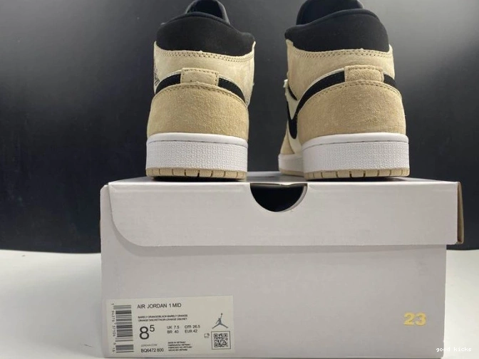Cheap Jordan 1 Orange' Mid -800 'Barely Air BQ6472 0727